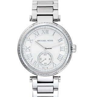 Michael Kors MK5866 - Skylar Quartz Silver Dial Crystallized Ladies Watch