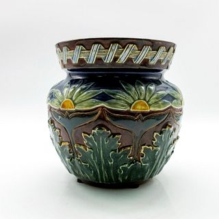 Royal Doulton Lambeth Art Nouveau stoneware Jar Sunflowers
