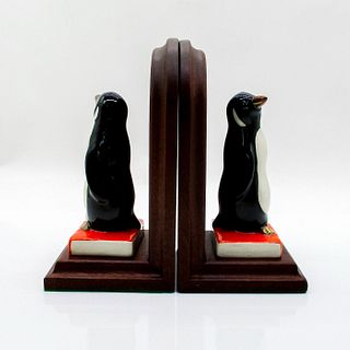 Royal Doulton Advertising Bookends, Penguins on Best Wishes