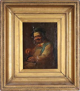 Oil on Board, Portrait of a Cobbler