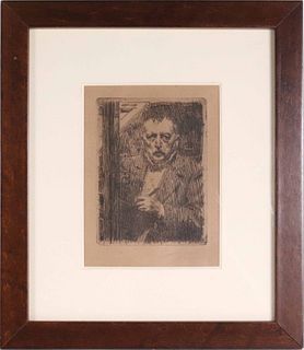 Anders Zorn, Etching, Self Portrait