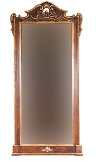 Louis XVI Style Parcel Gilt Floor Mirror