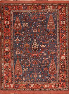 Tribal Antique Persian Afshar Rug 5 ft 5 in x 4 ft 1 in (1.65 m x 1.24 m)