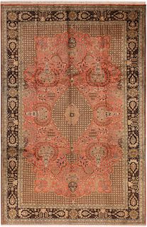 Vintage Persian Silk Qum Rug 10 ft 1 in x 6 ft 11 in (3.07 m x 2.1 m)