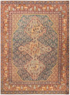 Antique Marbediah Israeli Carpet 11 ft 3 in x 8 ft 5 in (3.43 m x 2.57 m)