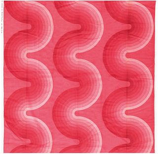 Vintage Pink “Kurve” Verner Panton Textile 3 ft 10 in x 3 ft 10 in (1.17 m x 1.17 m)