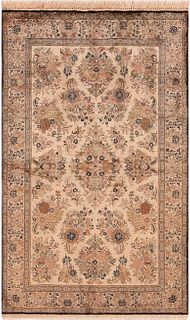Vintage Persian Silk Qum Rug 5 ft 5 in x 3 ft 5 in (1.65 m x 1.04 m)