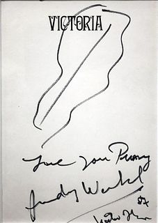 Andy Warhol - Untitled Drawing on Cover Page