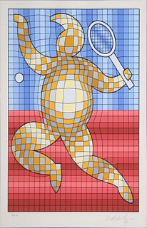 Victor Vasarely - Tennis Player