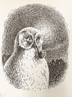 Rene Magritte - Untitled (Owl)