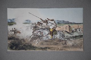 Eugene Delacroix - Battle Scene III