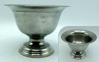 American Footed Pewter Bowl