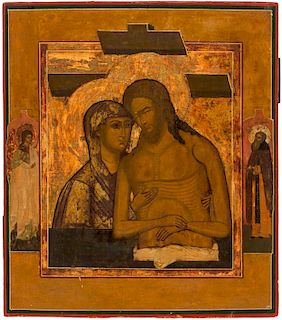 A RUSSIAN ICON MOURN NOT FOR ME MOTHER, 19TH CENTURY