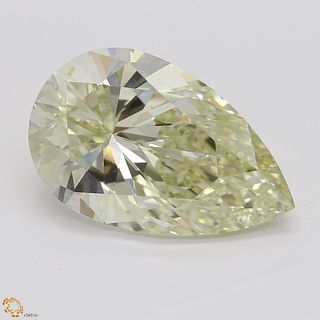 5.01 ct, Natural Fancy Light Yellow Even Color, VS1, Pear cut Diamond (GIA Graded), Appraised Value: $152,200 