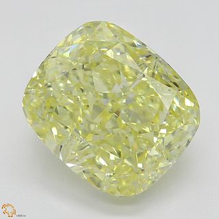 2.61 ct, Natural Fancy Yellow Even Color, SI1, Cushion cut Diamond (GIA Graded), Appraised Value: $61,800 