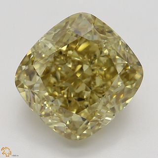 3.12 ct, Natural Fancy Brownish Yellow Even Color, VS1, Cushion cut Diamond (GIA Graded), Appraised Value: $35,600 
