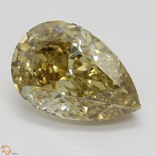 2.44 ct, Natural Fancy Brown Yellow Even Color, IF, Pear cut Diamond (GIA Graded), Appraised Value: $34,000 