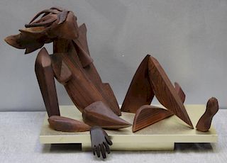 PETRUSKA, Jane. Carved Reclining Nude Abstract