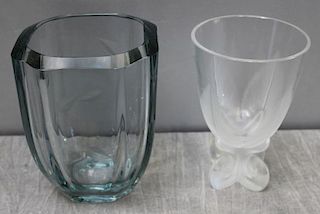 LALIQUE & Tiffany Glass Vase Lot.