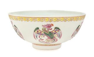 A Famille Rose Porcelain Bowl Diameter 5 3/4 inches.