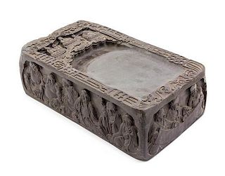 * A Large Chinese Duan Ink Stone Length 19 1/2 inches.