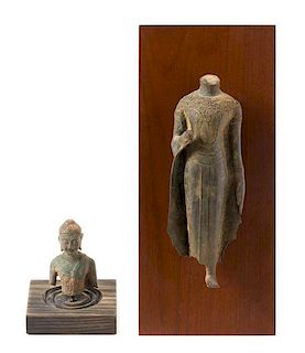 * Two Thai Bronze Articles Height of taller 8 inches.