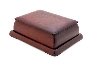 A Rosewood Rectangular Box and Cover Height 5 1/2 inches.