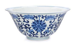 A Blue and White Porcelain Bowl Diameter 5 7/8 inches.