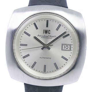 IWC Schaffhausen Automatic Stainless Steel Leather Silver Men's Watch