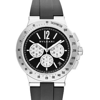 Bulgari 102763 - Diagono Automatic Black Dial Stainless Steel Men's Watch