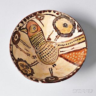 Sari Ware Bowl Depicting a Bird