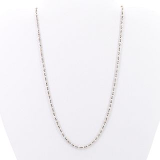 Antique Platinum and Pearls Long chain