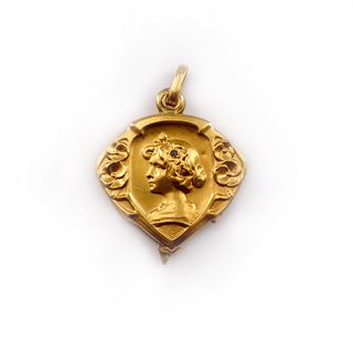 Art Nouveau Diamond & 18k Gold locket