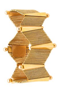 Zig-Zag bracelet in solid 18 kt yellow gold