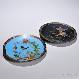 Two Cloisonne Chargers