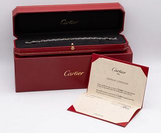 Cartier Paris Maillon Panthere bracelet in 18 kt white gold box & paper
