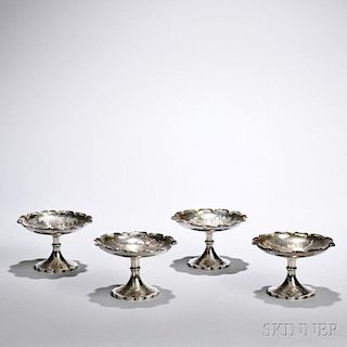 Four Sterling Silver Stem Dishes