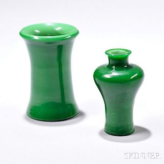 Two Small Peking Glass Vases
