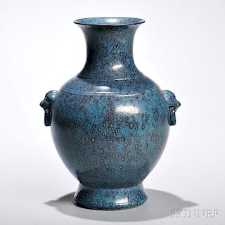 Robin's Egg Blue-glazed Vase