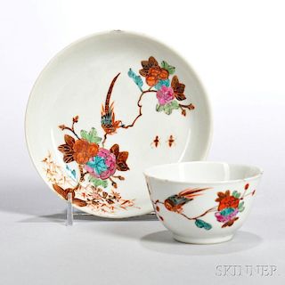 Export Enameled Porcelain Cup with Saucer