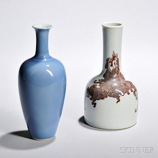 Two Porcelain Bottle Vases
