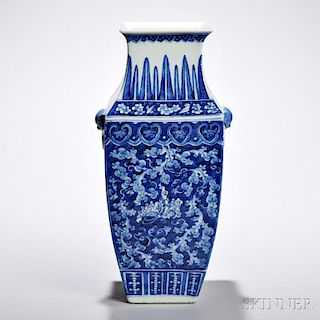 Blue and White Porcelain Hu  -shape Vase