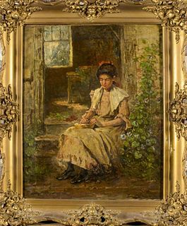 Hugh Newell (1830-1915) Oil on Canvas, 19th C.