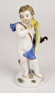 19th C. Meissen Porcelain Figure of Boy Farmer