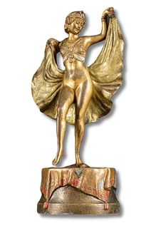 19th C. Franz Xaver Bergman Bronze Figure of Oriental Dancer