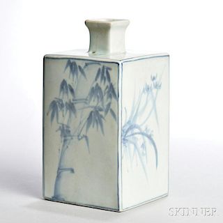 Blue and White Porcelain Bottle