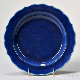 Cobalt Blue-glazed Plate