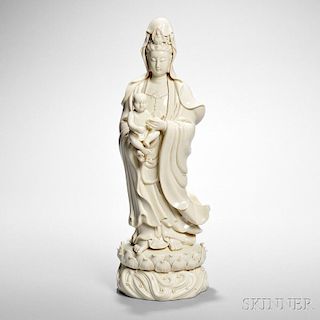 Blanc-de-chine Figure of Guanyin