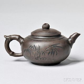 Yixing Teapot with Calligraphy