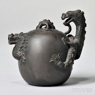Yixing Teapot with Dragon Design